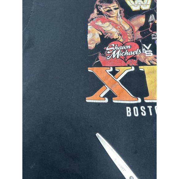 WWE Wrestlemania XIV Stone Cold vs Shawn Michaels Retro Black T-Shirt Size 3XL - Picture 3 of 7